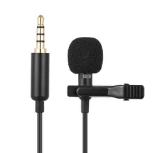 Load image into Gallery viewer, Andoer EY-510A Mini Portable Clip-on Lapel Lavalier Condenser Mic Wired Microphone for iPhone iPad Android Smartphone DSLRCamera

