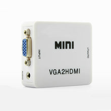 Cargar imagen en el visor de la galería, VGA to HDMI Adapter Mini Converter with Audio VGA HDMI 1080p for Projector PC HDTV Monitor TV-box
