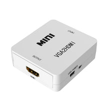 Cargar imagen en el visor de la galería, VGA to HDMI Adapter Mini Converter with Audio VGA HDMI 1080p for Projector PC HDTV Monitor TV-box
