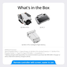 Load image into Gallery viewer, DJI Mini 4 Pro (DJI RC 2), Folding Mini-Drone with 4K HDR Video Camera for Adults, Under 0.549 lbs/249 g, 34 Mins Flight Time, 20 km Max Video Transmission Distance, Omnidirectional Vision Sensing
