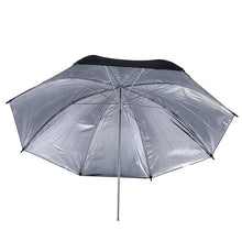 Cargar imagen en el visor de la galería, Portable Studio Video Flash Light Grained Umbrella Reflective Reflector Black Sliver Photo Photography Umbrellas
