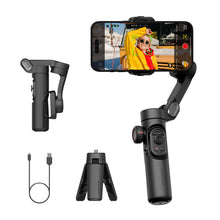 Load image into Gallery viewer, AOCHUAN Gimbal Stabilizer for Smartphone, iPhone Gimbal w/Focus Wheel Face/Object Tracking Gimbal for iPhone 15 14 Pro Max/Android Foldable 3-Axis Handheld Phone Gimbal for Video Recording -Smart XE
