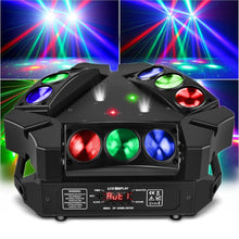 Load image into Gallery viewer, FODEXAZY Spider Moving Head DJ Lights 9 X 10W RGB LED DJ Lighting Stage Lighs DJ Moving Light for Parties Lights DMX Mode Sound Activated for Party Wedding Concert Disco DJ Concert Show
