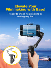 Load image into Gallery viewer, AOCHUAN Gimbal Stabilizer for Smartphone, iPhone Gimbal w/Focus Wheel Face/Object Tracking Gimbal for iPhone 15 14 Pro Max/Android Foldable 3-Axis Handheld Phone Gimbal for Video Recording -Smart XE
