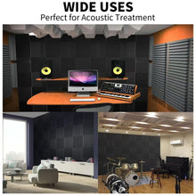 Cargar imagen en el visor de la galería, 36 Pack- Acoustic Foam Panels Self-Adhesive ,1&quot;×12&quot;×12&quot; Sound Proof Foam Panels , High Density and Fire Resistant Soundproof Wall Panels, Acoustic Foam for Wall and Ceiling
