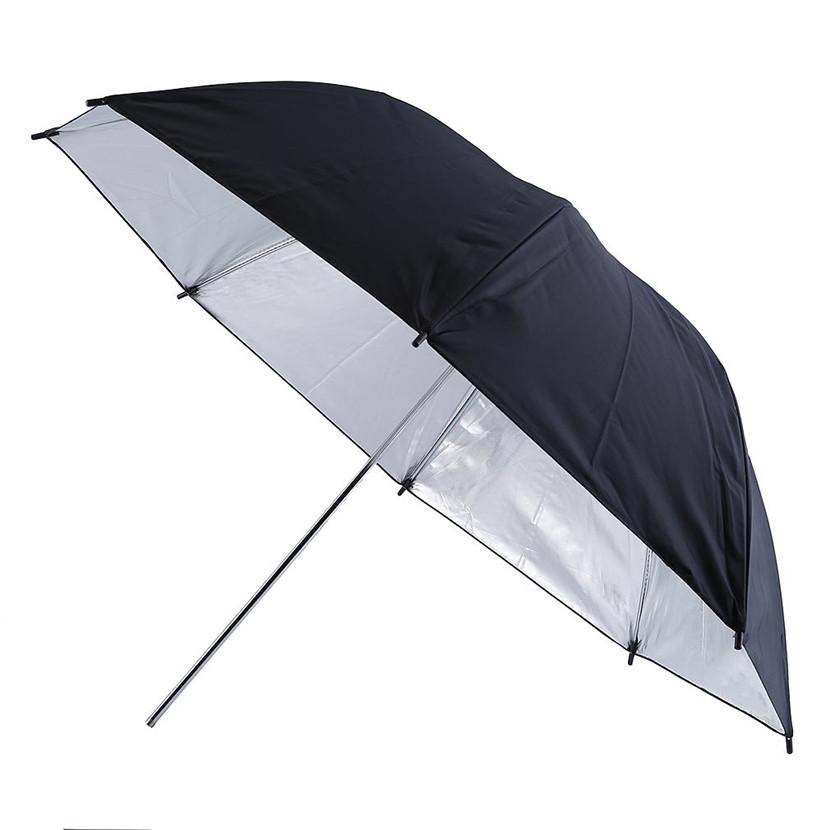 Portable Studio Video Flash Light Grained Umbrella Reflective Reflector Black Sliver Photo Photography Umbrellas