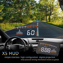 Load image into Gallery viewer, X5 Car HUD Head Up Display OBD II EOBD Automatic Matching Overspeed Warning System Projector Windshield Car Voltage Speed Alarm
