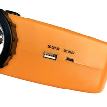 Cargar imagen en el visor de la galería, Outdoor Emergency Hand Crank Solar Dynamo AM/FM Radios Power Bank with LED Lamp
