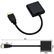 Load image into Gallery viewer, High Quality HDMI to VGA Adapter Male To Famale Converter Adapter 1080P Digital to Analog Video Audio For PC Laptop
