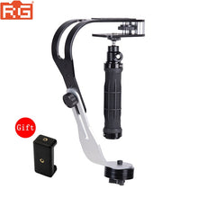 Cargar imagen en el visor de la galería, Mini handheld stabilizer Video Steadicam for Digital Camera HDSLR DSLR Camcorder DV Mobile Phone + Gloves free shipping
