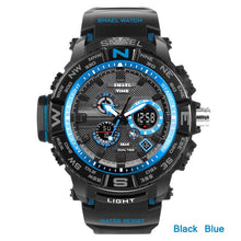 Load image into Gallery viewer, men sport watches SMAEL 1531 brand dual display watch men LED digital analog electronic quartz watches 30M waterproof male clock
