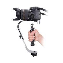 Cargar imagen en el visor de la galería, Mini handheld stabilizer Video Steadicam for Digital Camera HDSLR DSLR Camcorder DV Mobile Phone + Gloves free shipping
