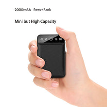 Cargar imagen en el visor de la galería, 20000mAh Mini Charger Portable Two-way Fast Charging Power Bank Digital Display External Battery for iPhone Xiaomi Samsung
