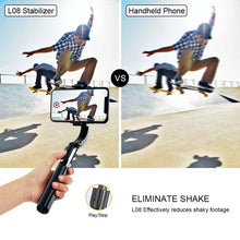 Load image into Gallery viewer, Phone Stabilizer Video Record Universal Handheld Gimbal Smartphone Stabilizers Wireless Bluetooth Selfie Stick Vlog Live Stream
