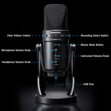 Cargar imagen en el visor de la galería, Samson G-Track Pro Black USB Microphone
